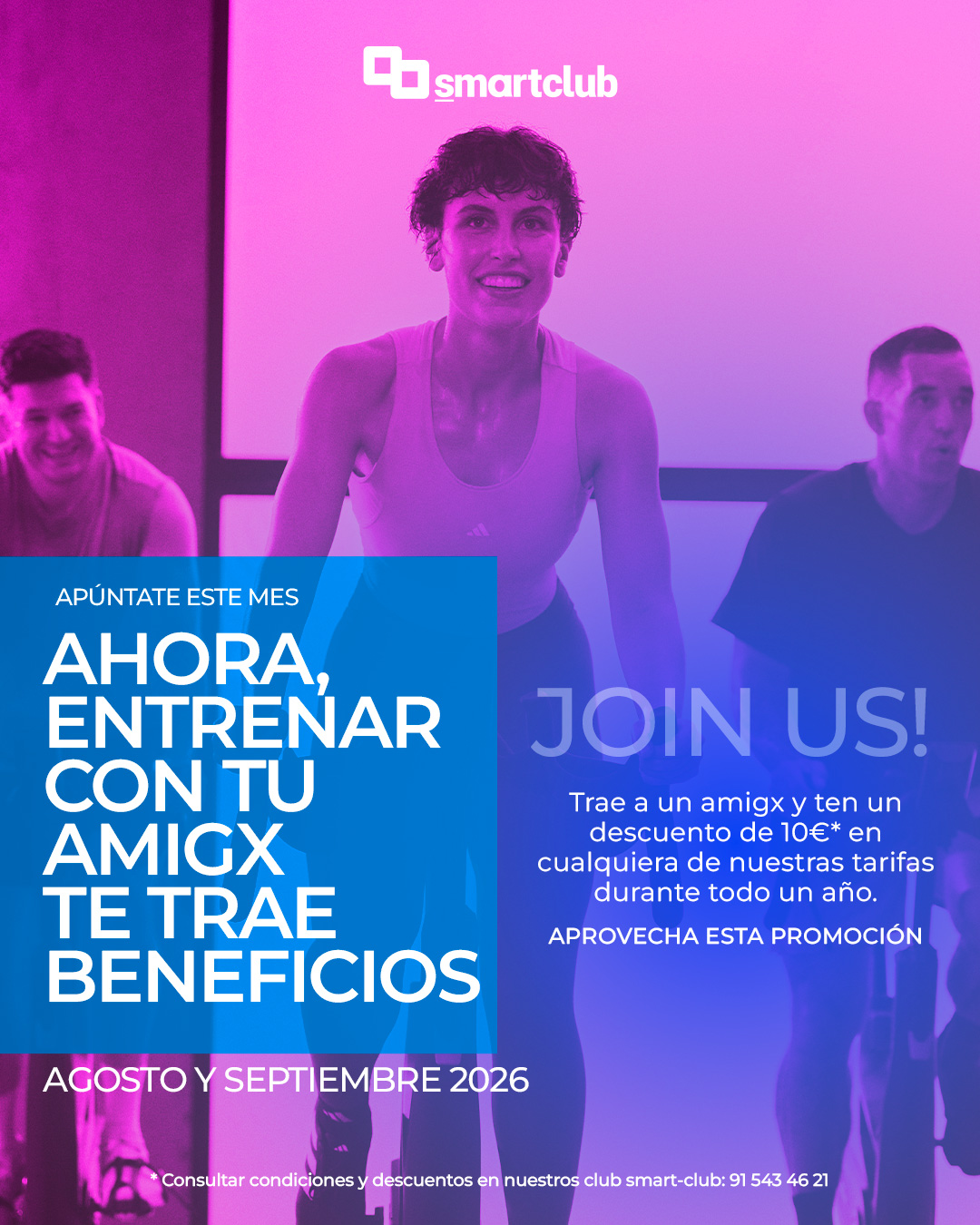 Promoción septiembre gimnasio Smart club Moncloa.