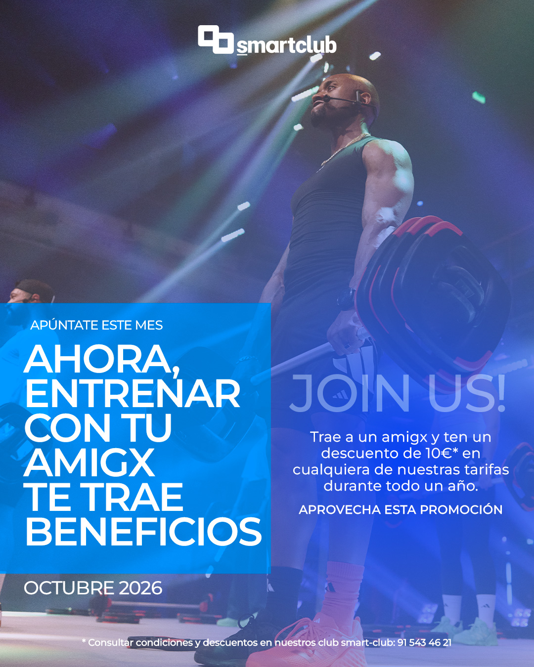 Promoción septiembre gimnasio Smart club Moncloa.